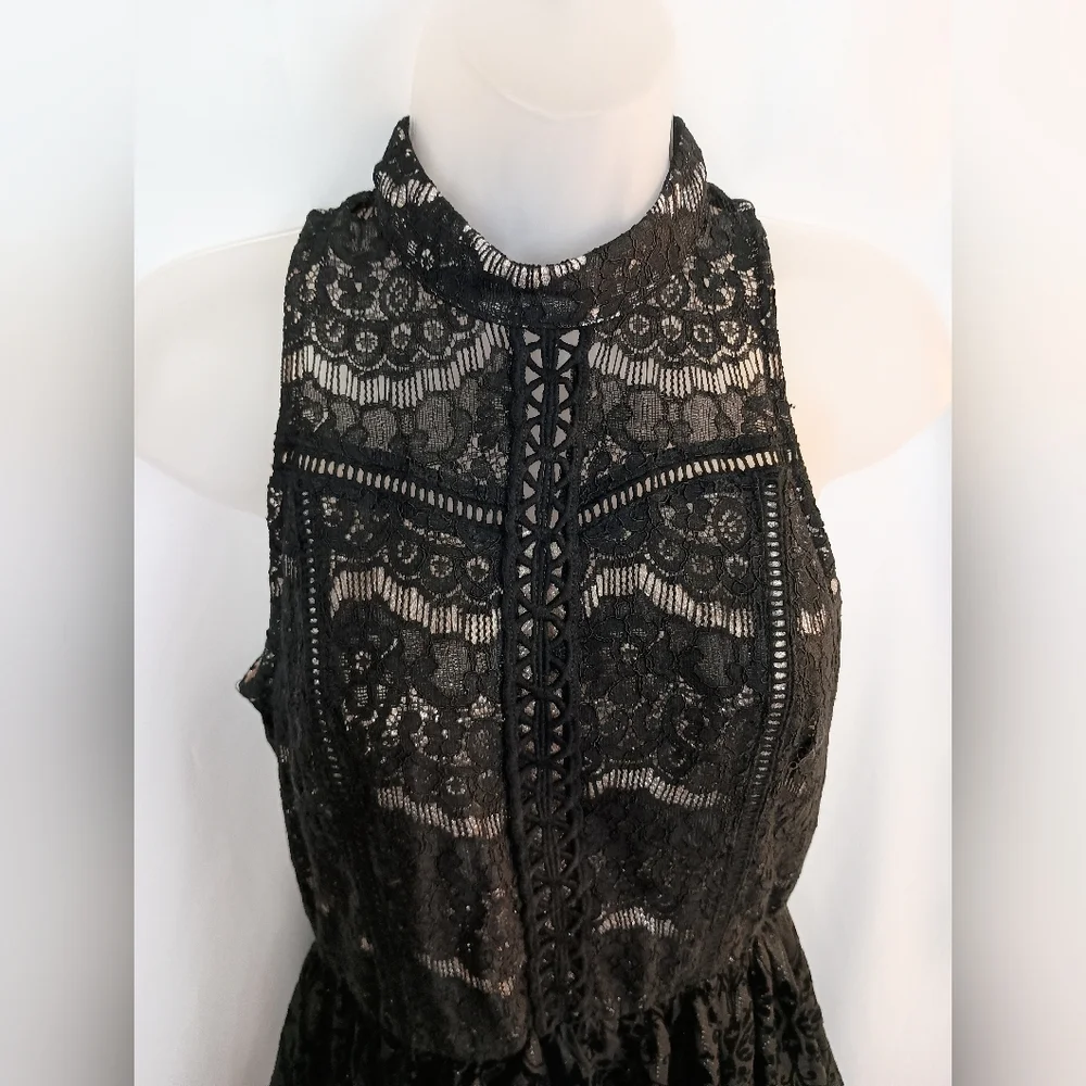 Xhilaration‎ Whimsigoth Fairy Grunge Black Lace Mini Dress Size Medium